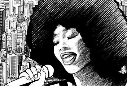 Fototapeta Jazz singer 24345